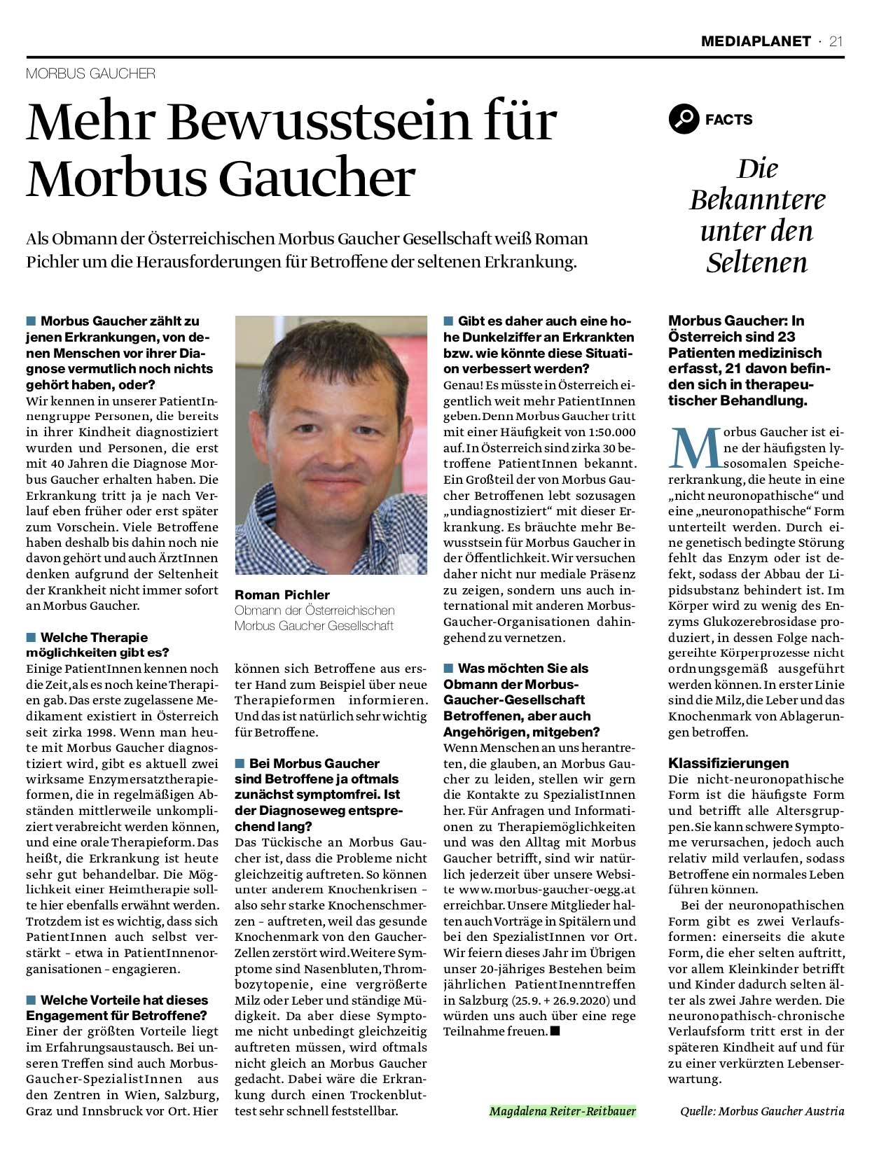 Artikel Mehr Bewusstsein für Morbus Gaucher